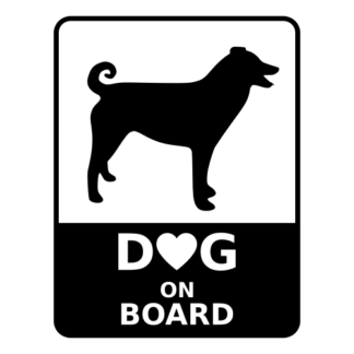 Dog On Board Decal (Black)